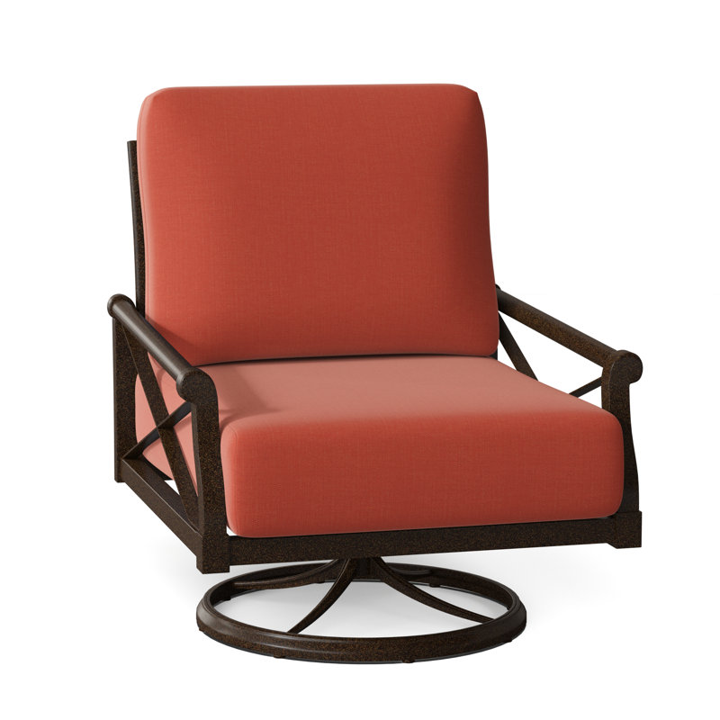 Andover Outdoor Rocker Chair, Canvas Bird's Eye Sunbrella® Canvas, Chestnut Brown