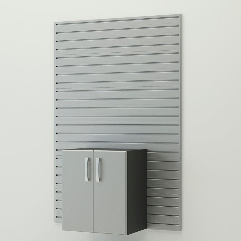 Flow Wall Base Storage Cabinet - Cabinet, Silver