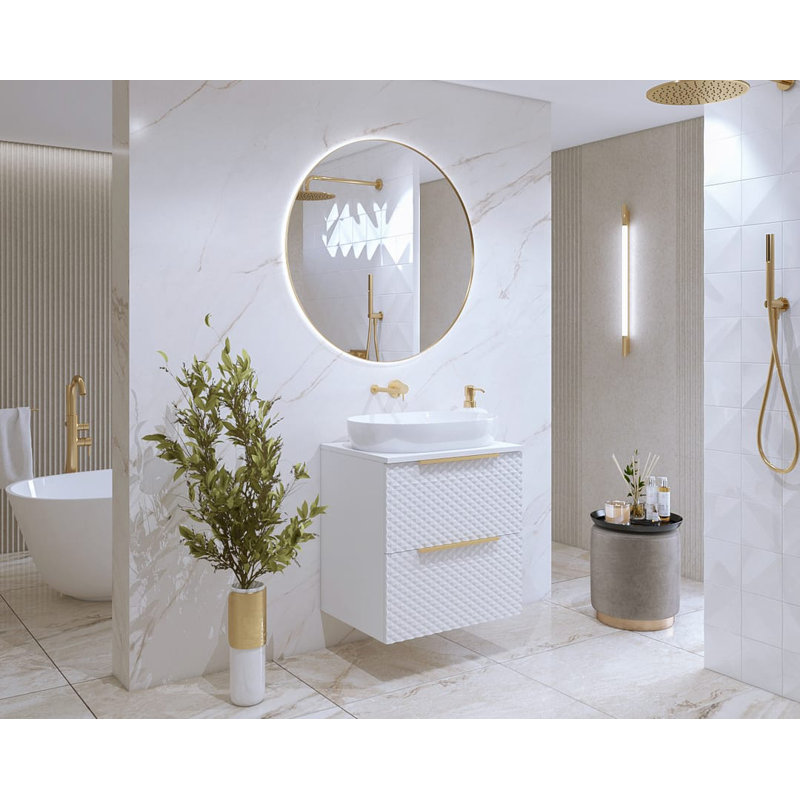 Ahria 60mm Single Bathroom Vanity, Matte White