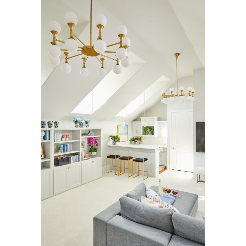 Astoria 20 - Light Chandelier, Aged Brass