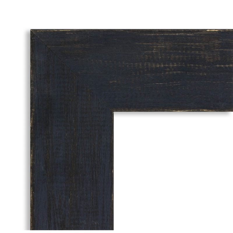 Miroir décoratif biseauté Taveras, H 28,25 po x l 40,25 po, Bleu marine