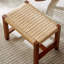 Chaise berçante simple en bois massif-100997889