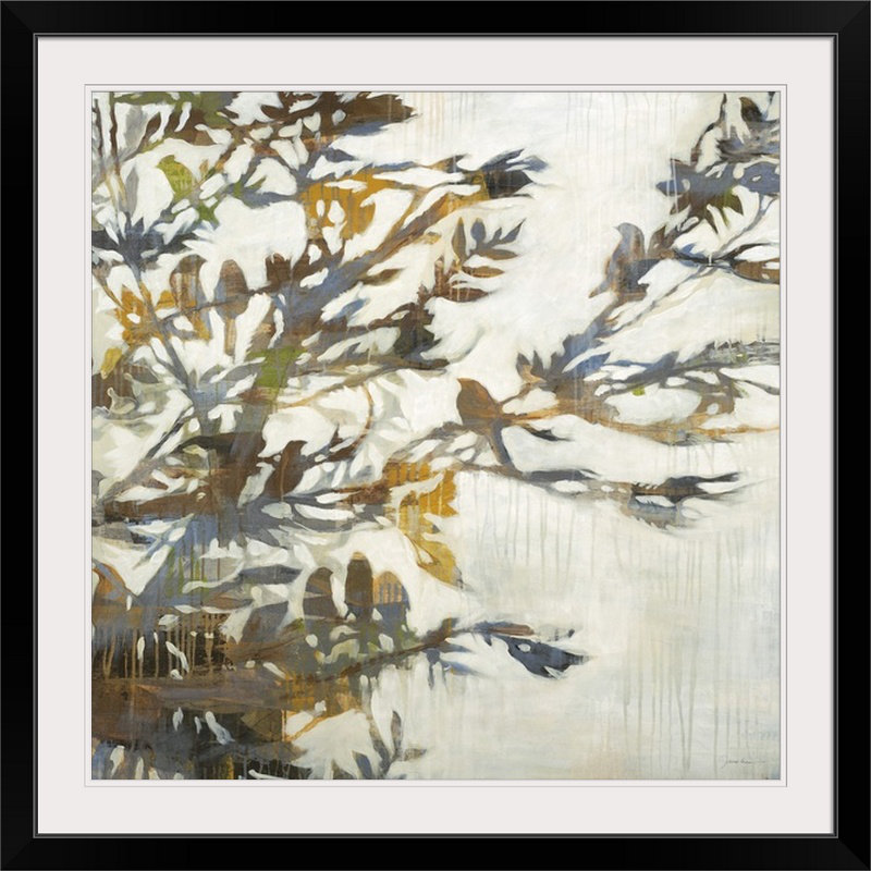 «Floris Flock Together» par Liz Jardine, reproduction d'art, H 20" x l 20" x P 1", Cadre noir