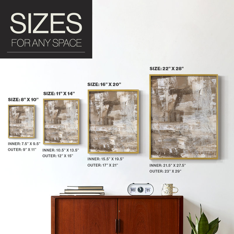 Bronzed II Framed Print - Solid Wood, Gold, 28" H x 22" W