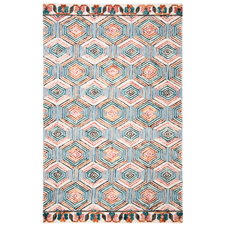 Brashear Hand Tufted Wool And Cotton Geometric Rug