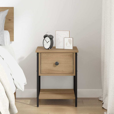 34cm W Manufactured Wood Bedside Table