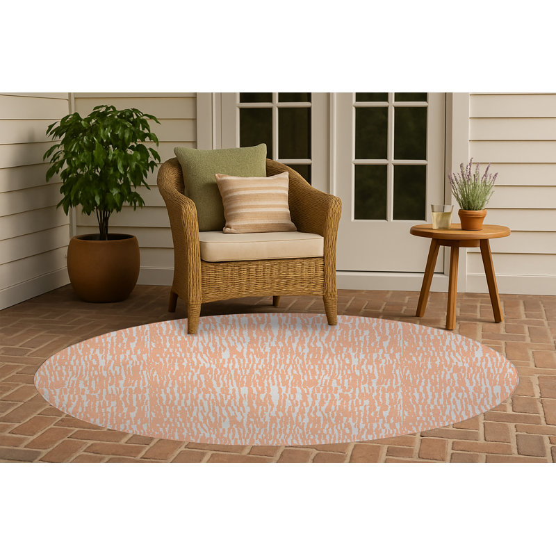 Tapis d'extérieur antidérapant Strands, Rond 5 pi