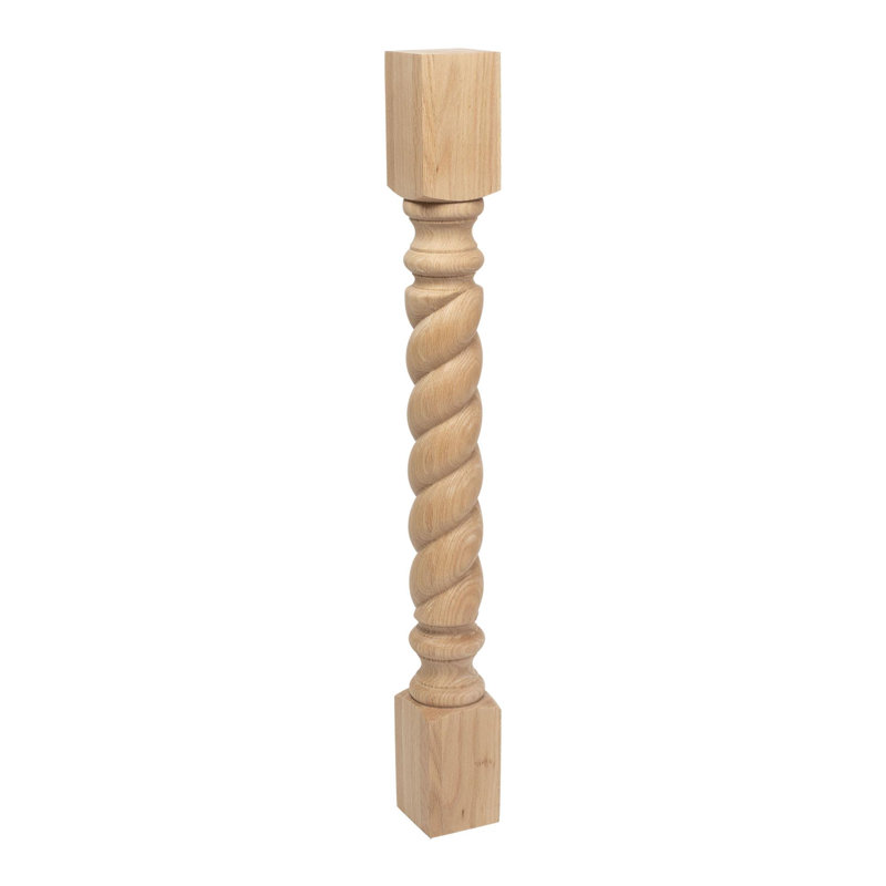 Pieds de poteau d'angle 35-1 / 4 po. 1 pièce, Oak, 1 Pack