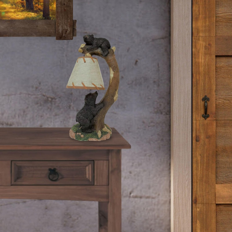 Lampe de table rustique en résine
