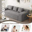 Petit canapé moderne avec causeuse, canapé hybride dans une boîte, aucun assemblage requis, canapé-lit avec 2 coussins, lin résistant aux égratignures, petit canapé pour petit espace, salon, chambre à coucher-1375845827-1375845693-1375845694