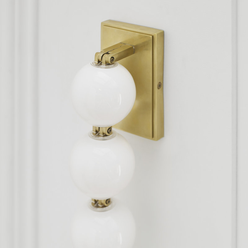 Perle 28 Sconce, Hand Rubbed Antique Brass