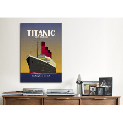 « titanic ocean, art déco » par michael tompsett, affiche rétro sur toile
