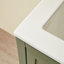 Meuble-lavabo simple autoportant de 18 po avec plateau entièrement assemblé