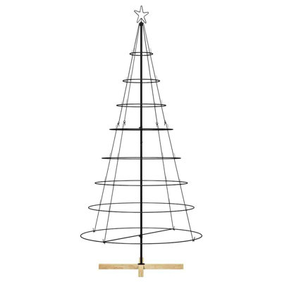  Christmas Cone Tree with Stand Black Steel