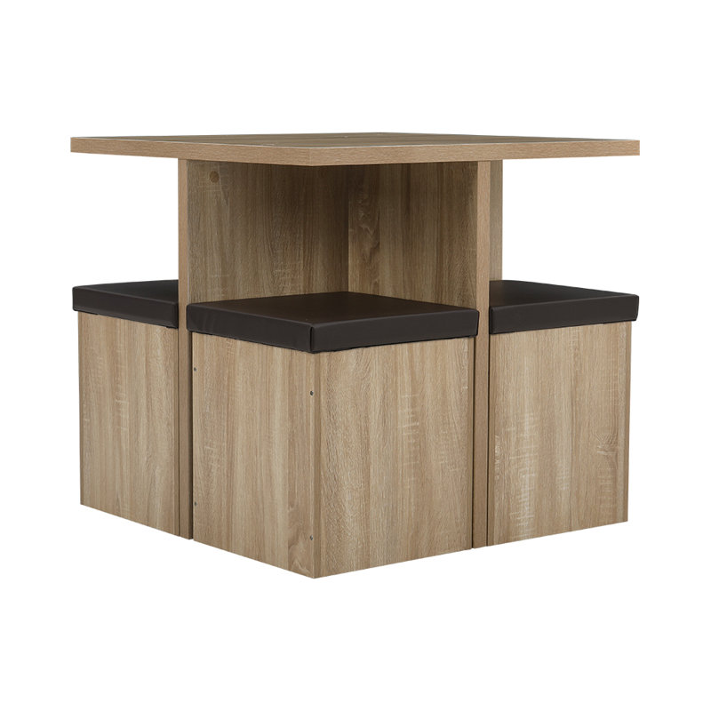 Stasny 4 -Person Dining Set, Brown