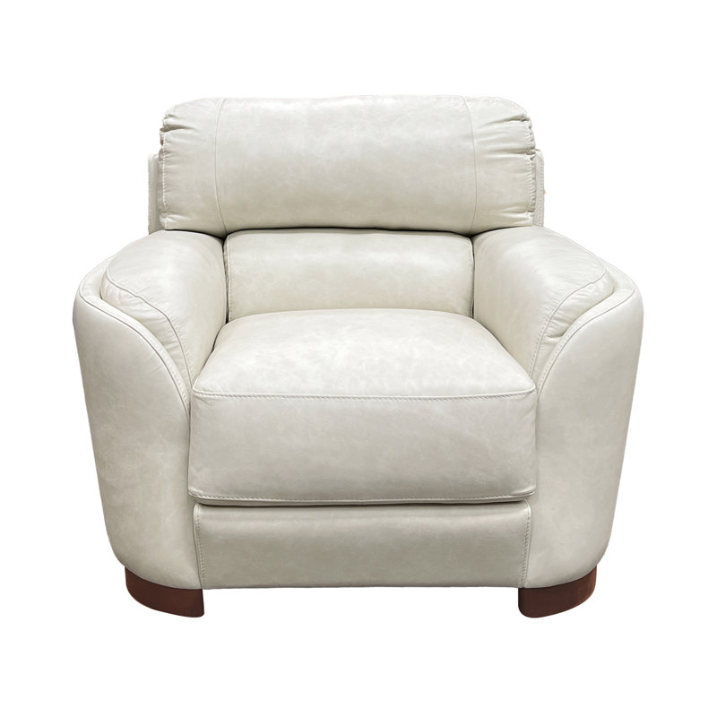 Chaise en cuir fleur de glace