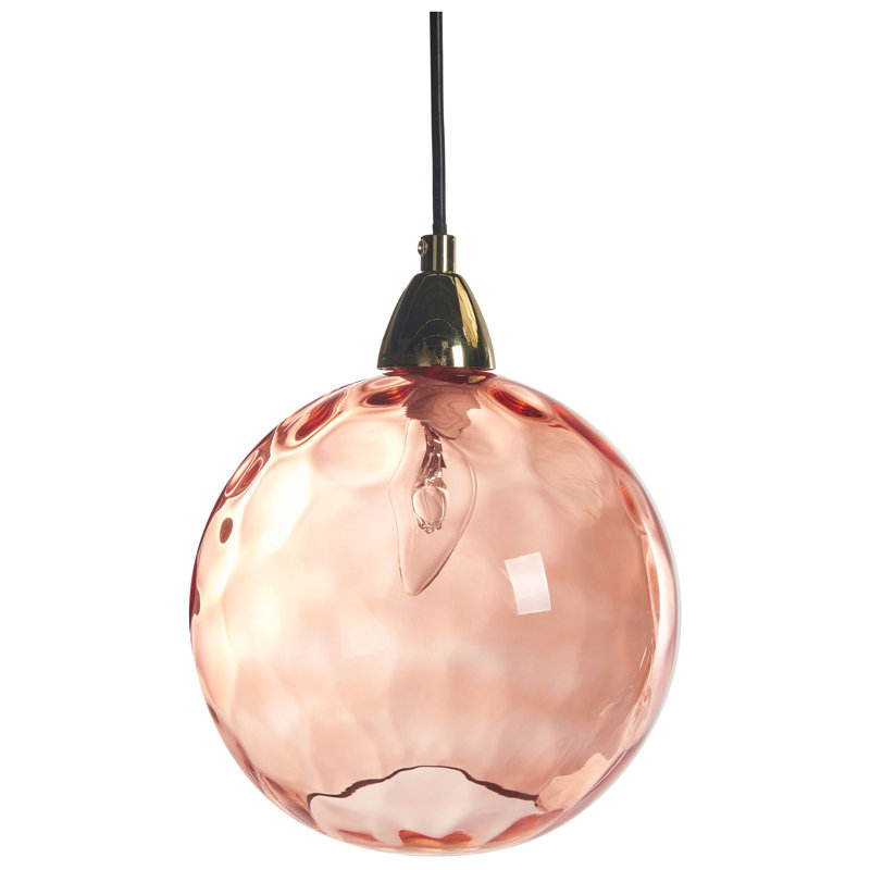 PABELLON 5 - Light Gloss Bowl Pendant, Pink/Red/Transparent