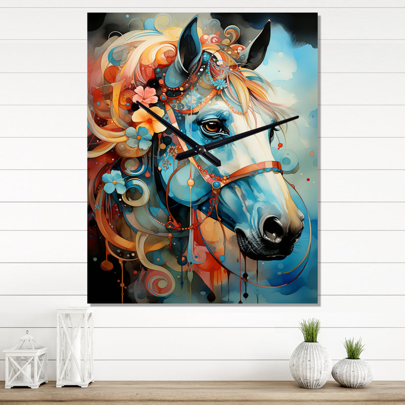 Lorentz - Horloge murale cheval surdimensionnée, Petit