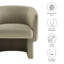 Fauteuil d'appoint rembourré en tissu Greer Boucle-106273841