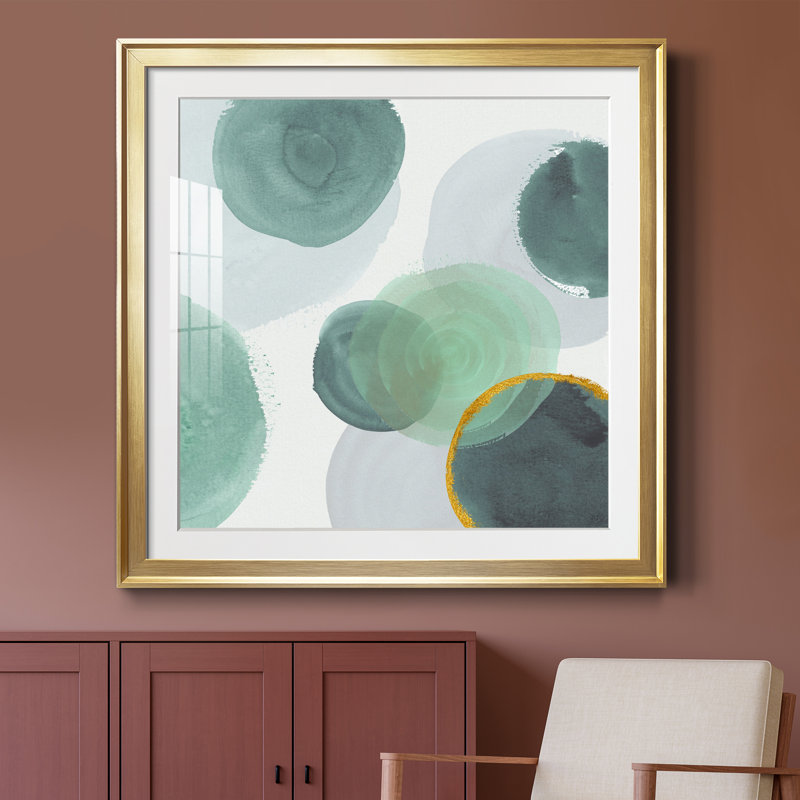 Ontario I - peinture encadrée, H 34,5 po x l 34,5 po x P 1,5 po, Doré