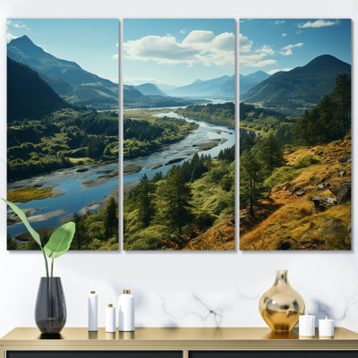 " USA Columbia River Gorge Landscape I " 3 - Pieces