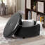 Repose-pieds rond en similicuir avec rangement de 31,5 po Corneshia-67353300