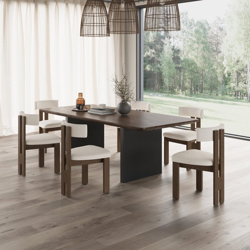 Ensemble de chaises de salle à manger de style Mid-Century, ensemble de chaises de cuisine rembourrées en tissu, ensemble de 2, sans assemblage requis