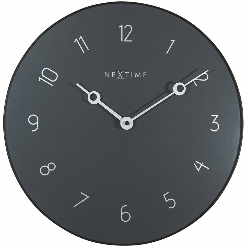 Glass Wall Clock, Gray