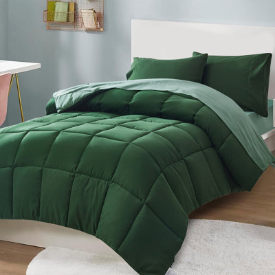 5 Pieces Twin Size Back To School Reversible Comforter Set