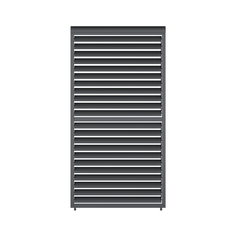 111 Adjustable Aluminum Shutter Wall (Pergola accessory), Black, 94"H x 48"W x 0.249"D