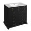 Meuble-lavabo de salle de bain avec tiroir et deux portes / Armoire de rangement de salle de bain moderne peinte avec lavabo en céramique / Élégant meuble-lavabo simple pour petits espaces
