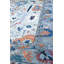 Tapis unique rectangulaire 10 pi 2 po x 13 pi 6 po bleu