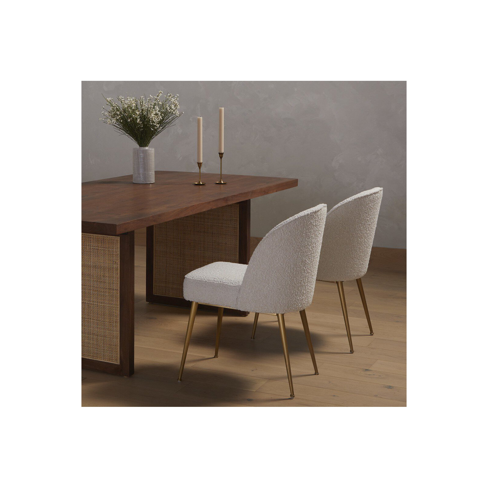 Ermine Upholstered Side Chair in Cream