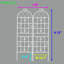 Treillis en métal 71 po x 19,7 po pour jardin, antirouille, crémeux, simple installation, blanc crème, marches simples