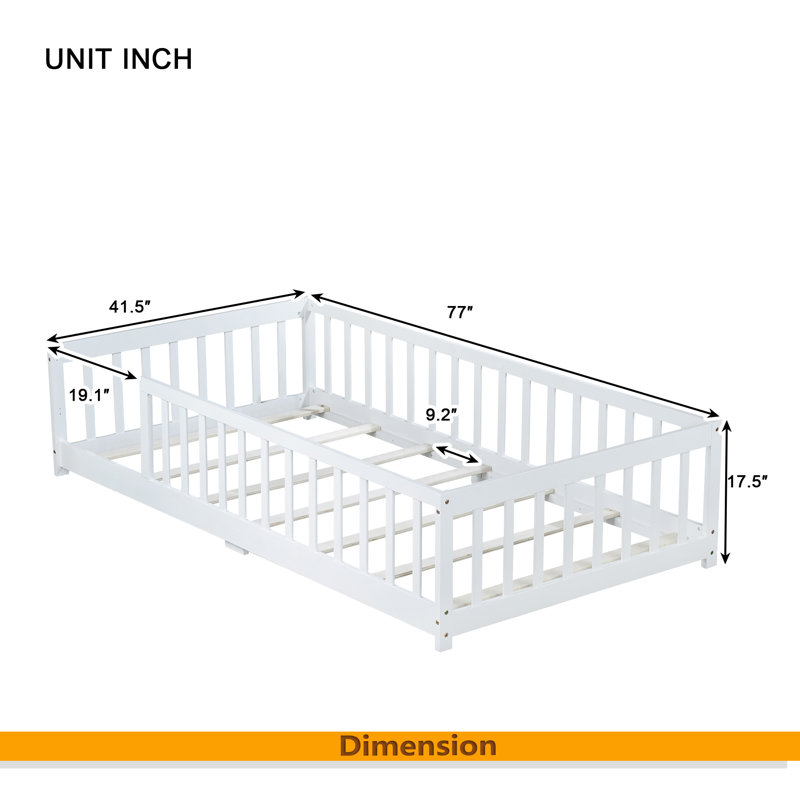 Lit sur pied, Lit simple, Blanc