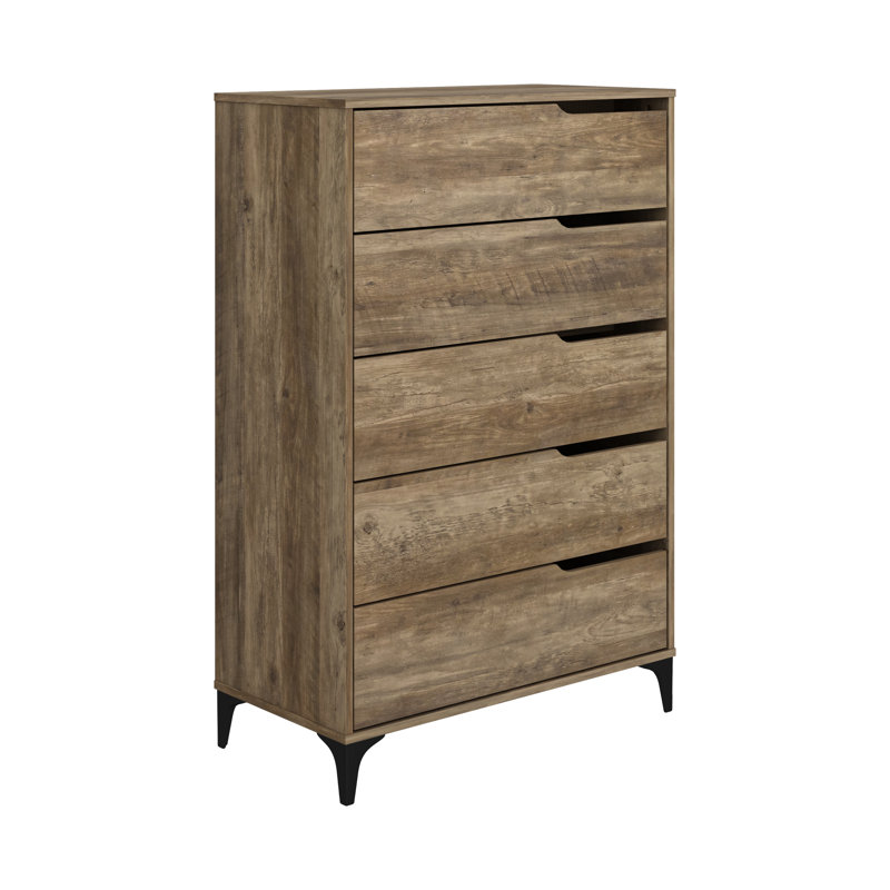 Norcross 5 Drawer 31'' W Dresser, Knotty Oak