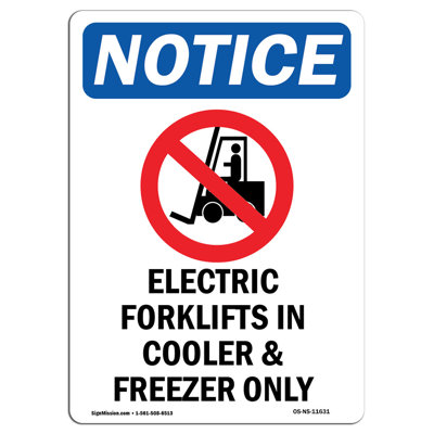 Electric Forklifts Sign with Symbol