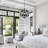 3 Light Dimmable Black Corridor Chandelier With Adjustable Chain