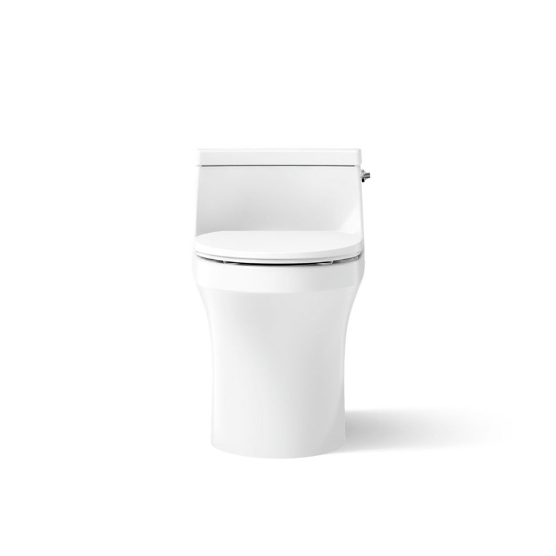 San Souci 1.28 GPF Elongated One-Piece toilet (Seat Included), White, Right-Hand