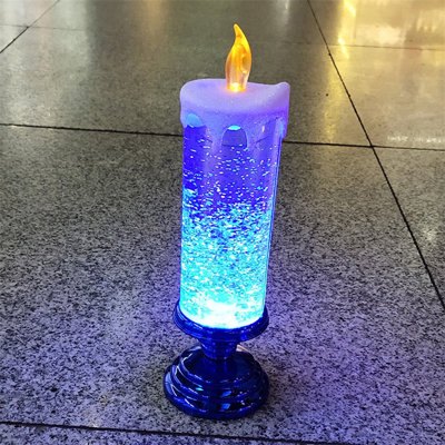 LED Water-filled Wax Candle Lamp