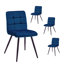 Chaise d'appoint rembourrée en velours Furst