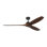Visual Comfort Fan Collins Smart 70 Indoor Ceiling Fan with Threaded Downrod, Natural Honey blades and Handheld Remote