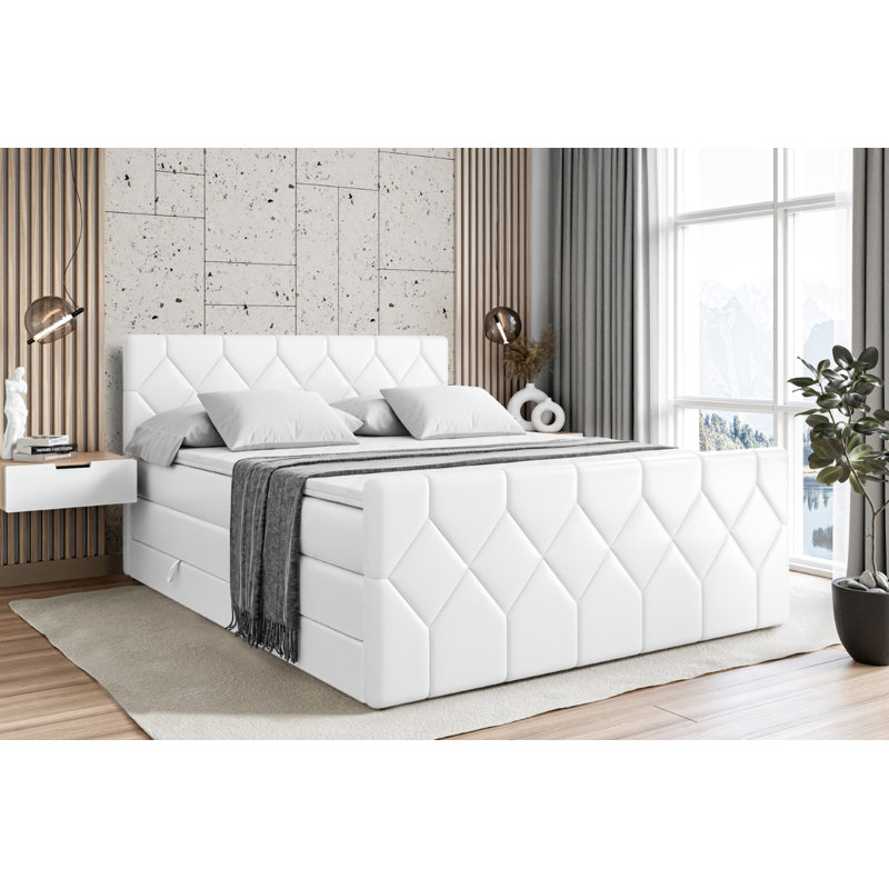 Bed, 120cm W x 200cm D, White