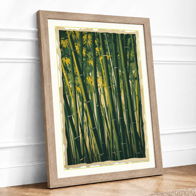 Bamboo Grove Light Japandi - Framed Print