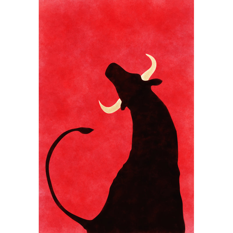 Fighting Bull by EREEE - Wrapped Canvas Print, 46cm H x 30cm W