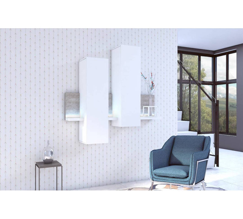 Dashawnna 4 Piece Floating Shelf, Grey