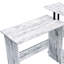Bureau rectangulaire en L blanc antique et noir avec tablette de rangement polyvalente et fonctionnelle pour l'espace de travail