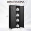 [Métal réglable] Armoire de rangement en métal à 2 portes avec tablettes réglables et armoire en acier pour la cuisine, le salon, la salle à manger et le bureau-84413638