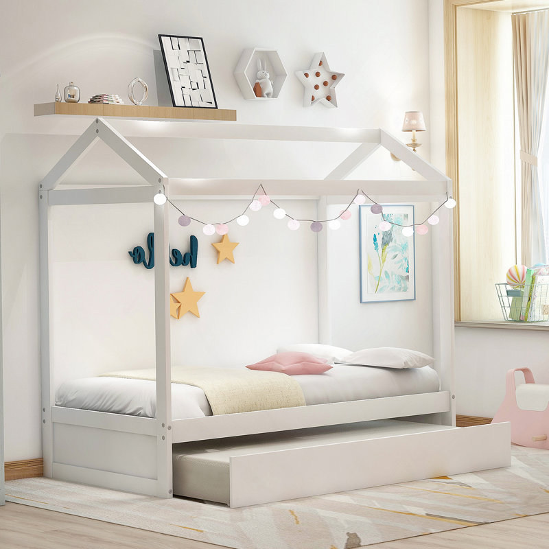 Lit maison avec lit gigogne, peut être décoré