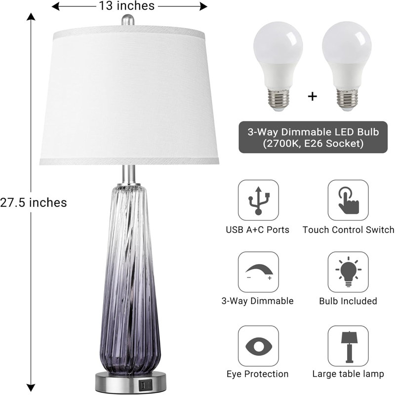 Dimmable Touch Controlled Bedside Table Light